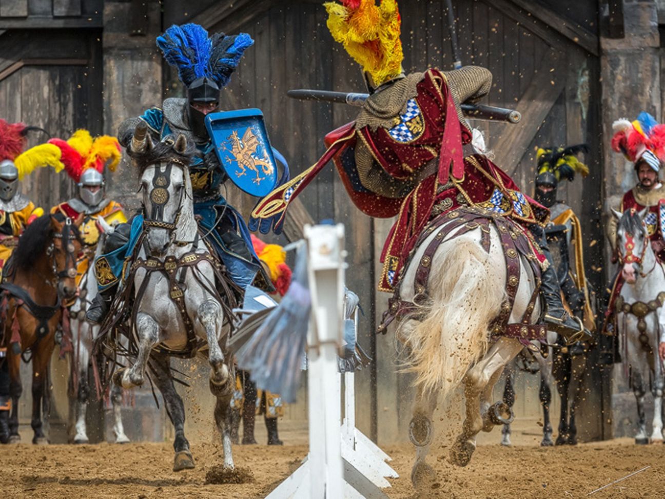 Reiterszene beim Ritterturnier Kaltenberg. 