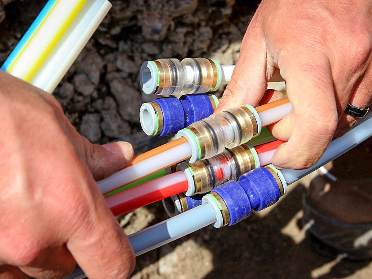 Speedpipes werden installiert